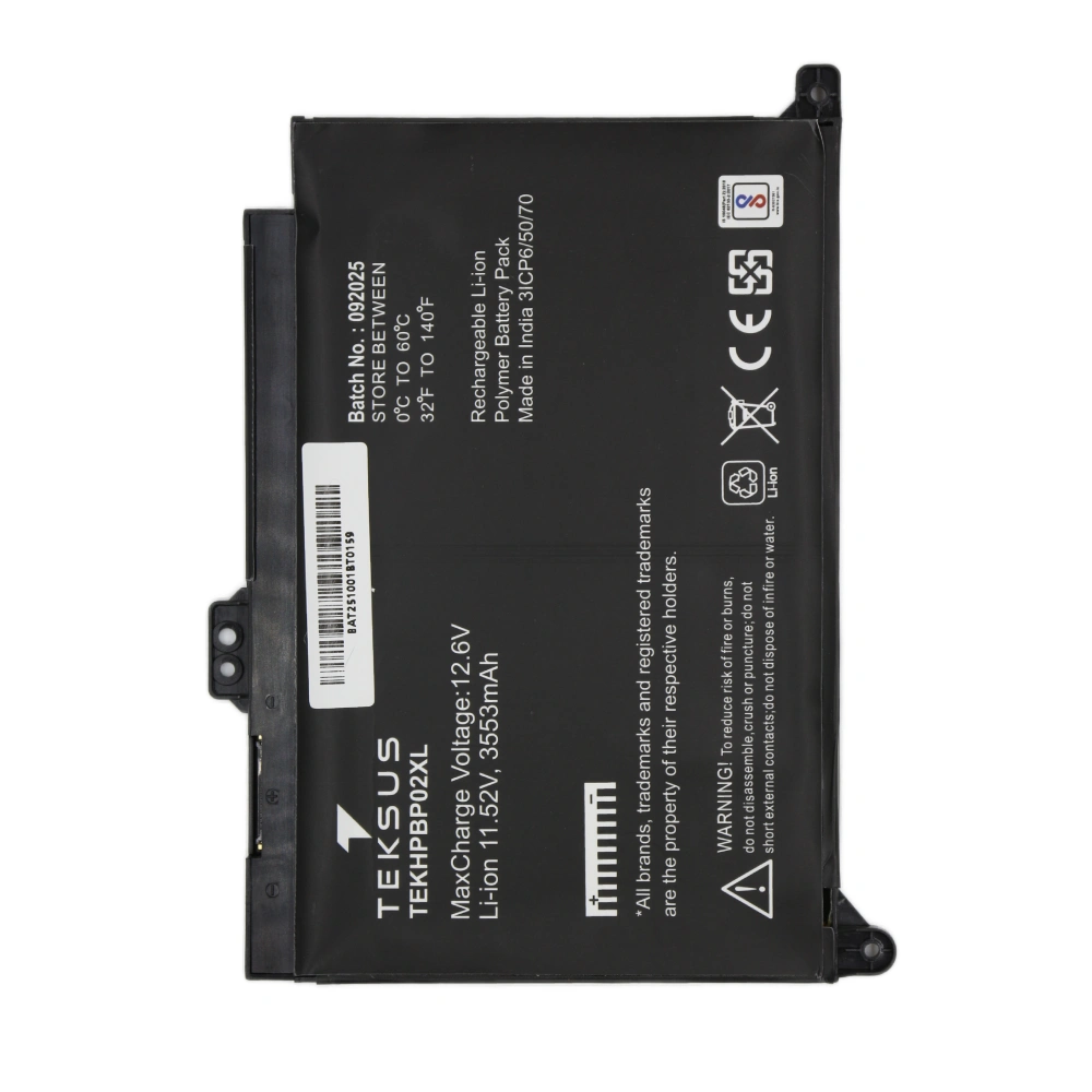 Teksus Laptop Battery Compatible For HP BP02XL view 3